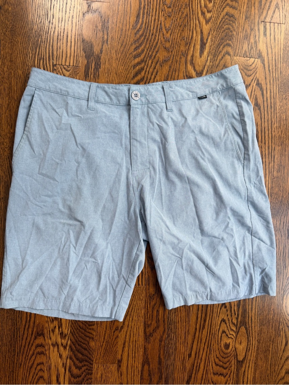 Travis Mathew Light Blue Flat Front Athleisure Sporty Golf Shorts